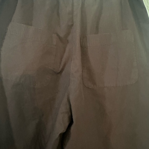LESET Women’s Relaxed Wide Leg Cotton Pants Brown – Size S – Made in USA - Picture 10 of 11